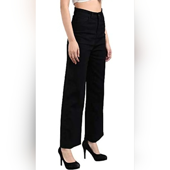 Women's High rise Wide-leg Jeans - Picture 3 of 6